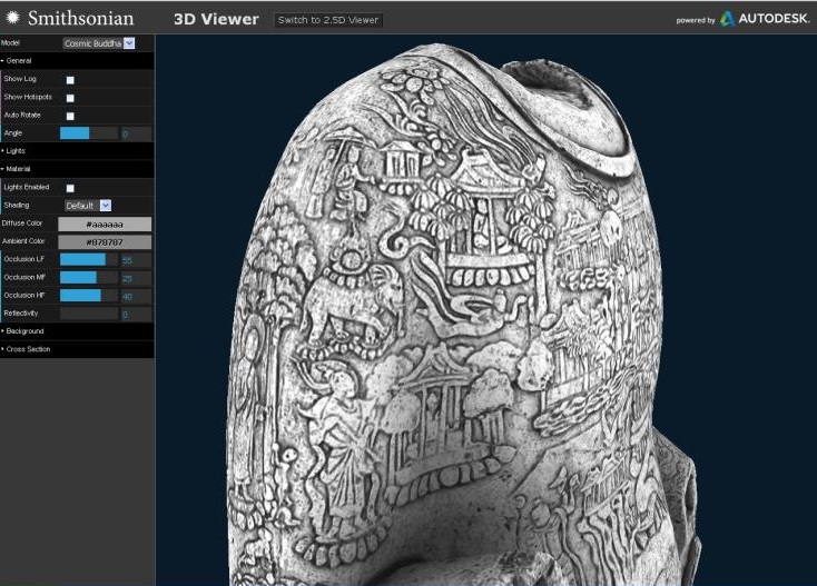 Image of the Cosmic Buddha from the 3D Explorer
