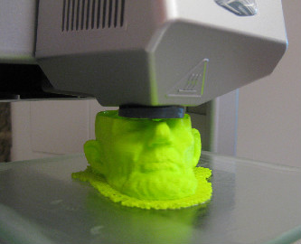 3D printing a life mask of Abraham Lincoln